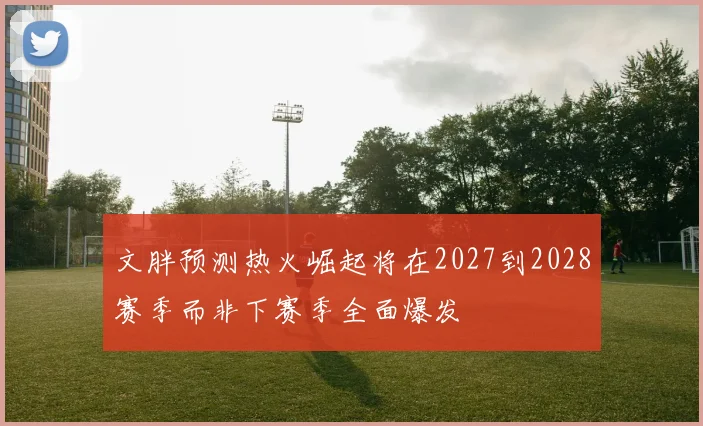 文胖预测热火崛起将在2027到2028赛季而非下赛季全面爆发